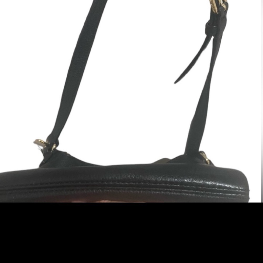 Michael Kors, MK Fulton, Black Pebbled Leather Crossbody Bag - Picture 11 of 16